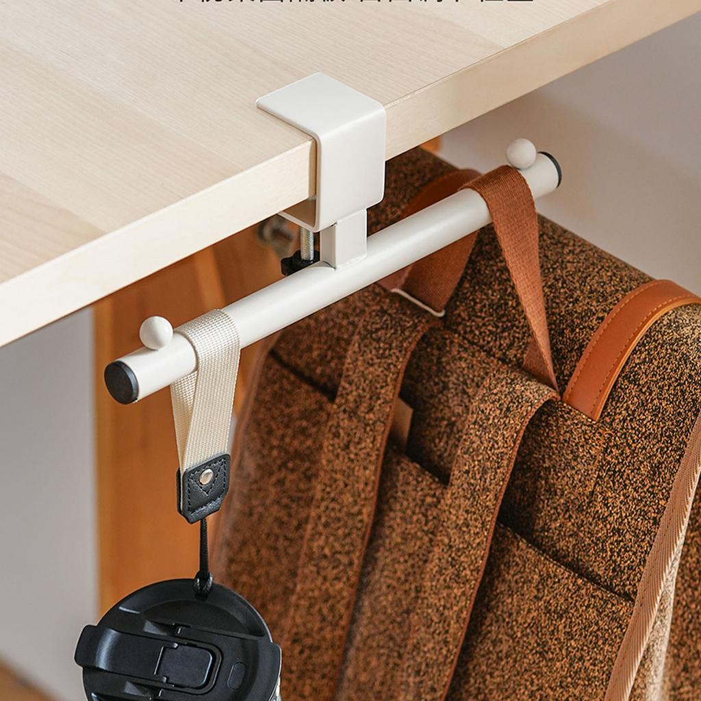 Heavy Duty Carbon Steel Bookbags Hanger For Desk Edge Easy Installation Bag Hanging Hook School Office Storage Solution
