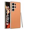 Premium Slim Metal-Paint Vegan Leather Case Galaxy S26 Ultra S25 S24 Shockproof Anti-Slip Protective Cover