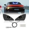 2Pcs Car LED Eyes Decorative Light Rear Window Warning Light Red Devil Eye Atmosphere Light Auto Decoration Accessories