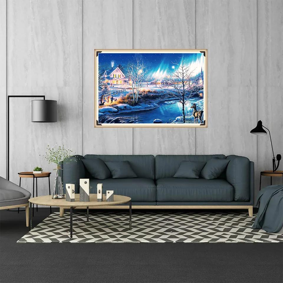 Пазл на 1000 деталей «Снежная ночь, Аврора» для взрослых, семейная игра, напольный пазл, развивающая игрушка, идеально подходит для домашнего декора