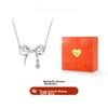 Butterfly Silver Necklace, Bow-Shaped Jewelry, Neck Accessories