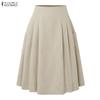 ZANZEA Женские повседневные свободные летние юбки с эластичной резинкой на талии