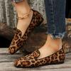 2024 Women Rerto Flats Loafers New Square Toe Casual Walking Shoes Female Fashion Leopard Print Sneakers Zapatos Mujer