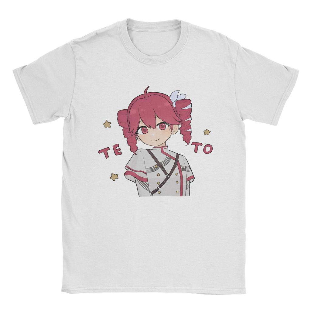 Unisex Unisexs Kasane Teto Cartoon Anime T Shirt Virtual Idols 100 Cotton Tops Unique Short Sleeve Crew Neck Tees Gift Tshirt