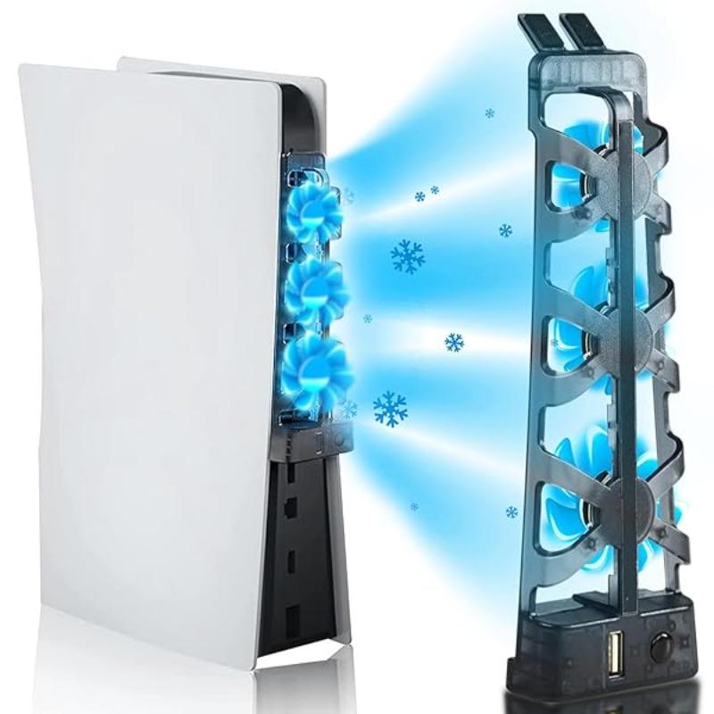 PS5 Консоль Вентилятор охлаждения для Геймпад Контроль температуры Игровой автомат Hub Вентилятор охлаждения Геймпад Радиатор Вентилятор Воздушный Охлаждающий Концентратор Воздушный Вентилятор Ray Задний Abs