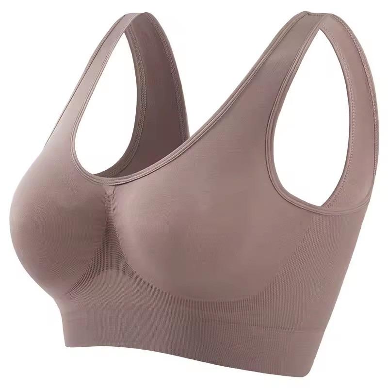 1pcs Women Sports Bra Large Size No Steel Ring Seamless Underwear Removable Chest Pad Runing Sport Yoga Vest Bras