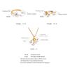 Yhpup Fairy Resin Flower Sweet Earrings Ring Stainless Steel Waterproof PVD Plated Rust Resistant Summer Fashion Jewelry