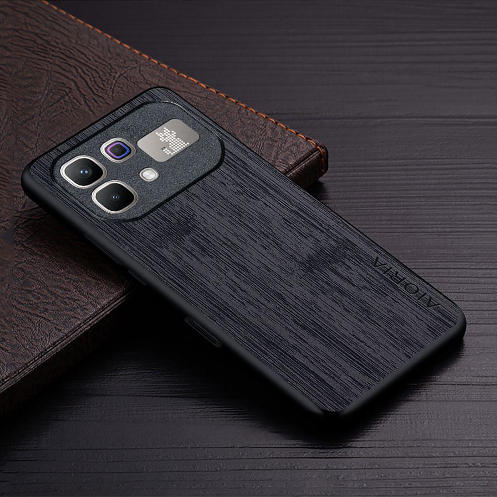 Чехол для infinix note 60 pro note 50 50x Pro 4G Прямая текстура дерева ПУ-кожа чехол для телефона funda для infinix note 60 pro чехол