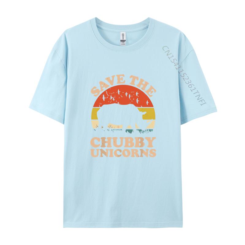 Save The Chubby Unicorns Rhino Funny TShirt Latest Youth Tshirts Cotton Tops Wildlife T Shirt Unique Camisetas