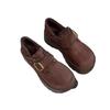 Платформа маффин Birkenstocks осенне-зимние новые обувь на платформе флисовая теплая маленькая матовая кожаная хлопковая обувь