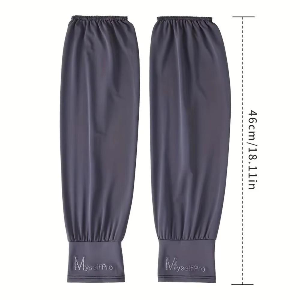 New Ice Silk Cooling Arm Sleeves Breathable Loose Fit Long Arm Glove UV Protection Large Size Hand Protector Cove Sports