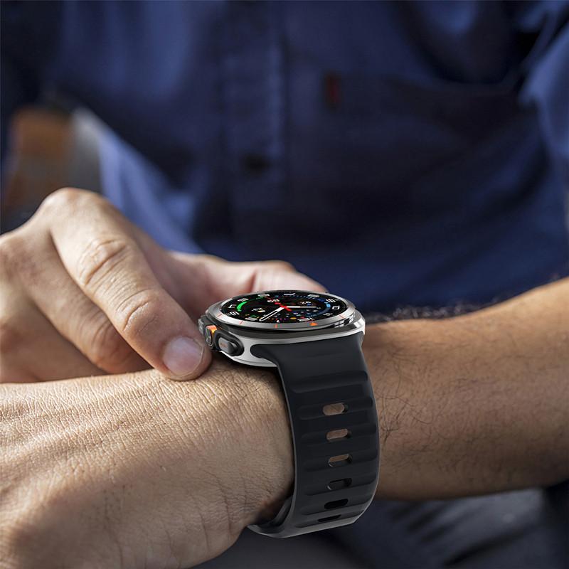 For Samsung Galaxy Watch 7 Ultra Strap 47mm Accessories Correa Sport Silicone Bracelet For Samsung Galaxy Watch Ultra Band 47 Mm