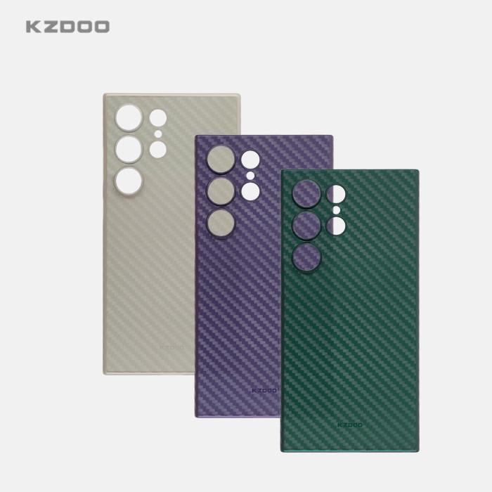 Чехол с рисунком под карбоновое волокно KZDOO для Samsung S25/S25 Plus/S24 Ultra