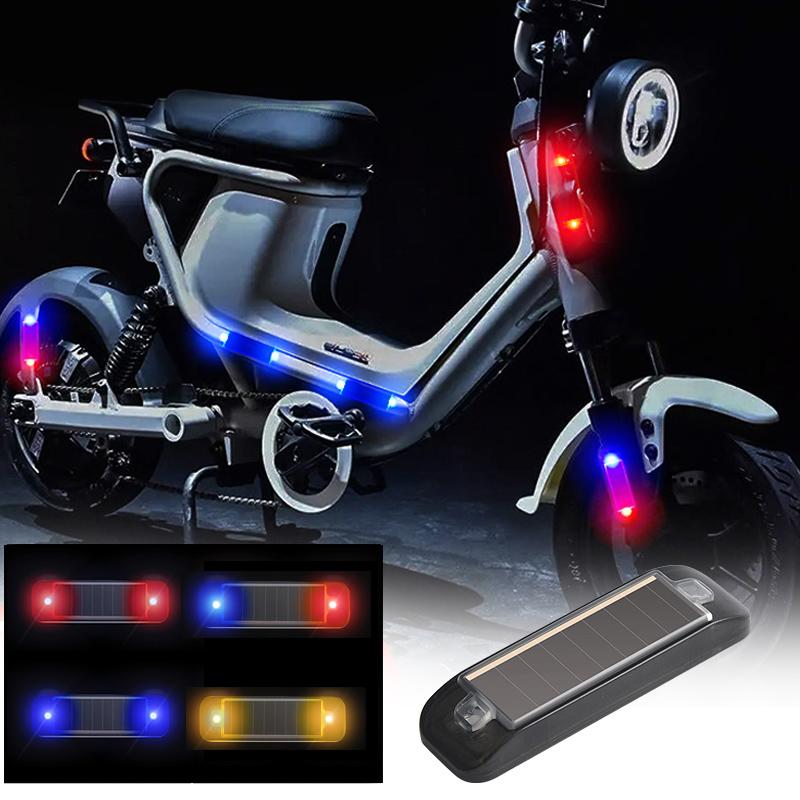 Anti-Theft Alarm LED Light for Car Motorcycles Solar Power in-Night Caution Lamp LED Flashlight Indicator Strobe Warning Light