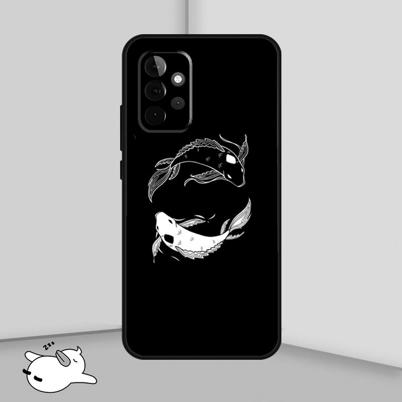 Чехол с изображением рыбы кои Инь-Ян для Samsung Galaxy A53 A33 A13 A12 A32 A52 A14 A34 A54 A15 A25 A35 A55 A71 A51