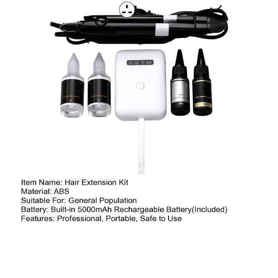 1 Set Hair Extension Tool Kit with 405nm LED UV Light Hair Extension Machine Professional Home Salon Barber Hair Extension Remover Tools