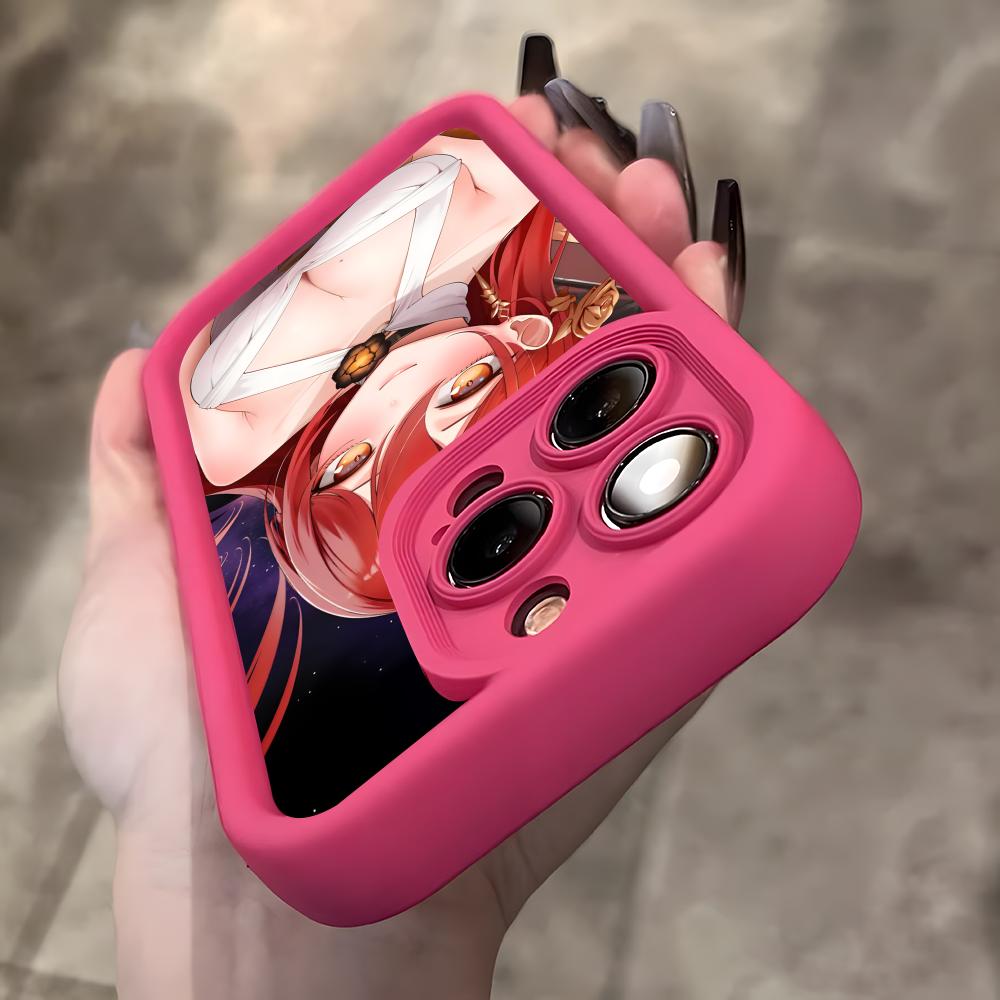 HSR Himeko Утолщенный ТПУ Чехол для Мобильного Телефона для iPhone 17 16 15 14 13 12 11 Air Pro Max Plus Цветной Чехол