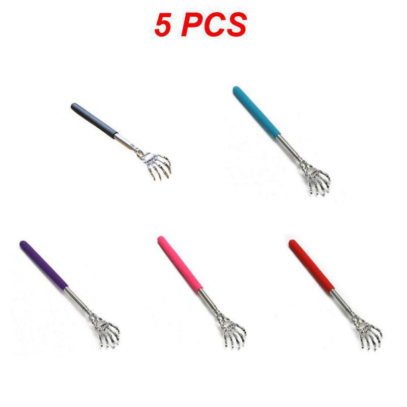 5/1PCS Stainless Steel Back Scratcher Telescopic Scratching Massager Extendable Itch Old Man Happy Health Products Handicrafts