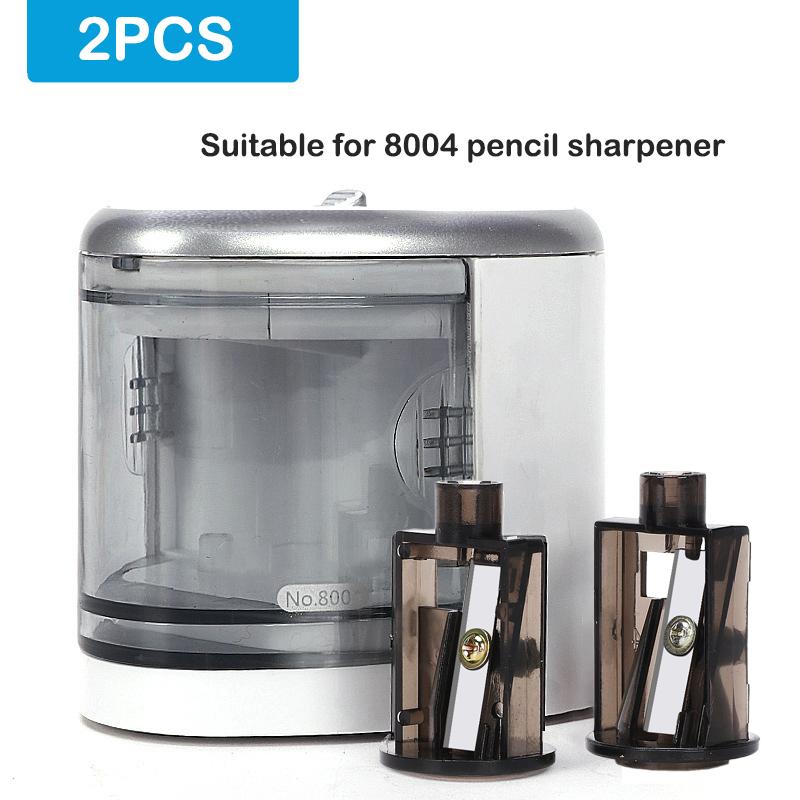 2 шт. многофункциональная автоматическая электрическая точилка с двумя отверстиями, запасные лезвия, карандаши для домашнего офиса, принадлежности для рисования