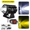 Motorcycle Mini Driving Light Dual Color for Headlight Auxiliary Spotlight Lamp for ATV Scooter Moto Fog Light Accessories 9-36V