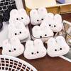 Cartoon Plush Blusher Rabbit Keychain Kawaii Cute Doll Toy Bag Pendant Key Ring Keyring Accessories For Women Couples Gift