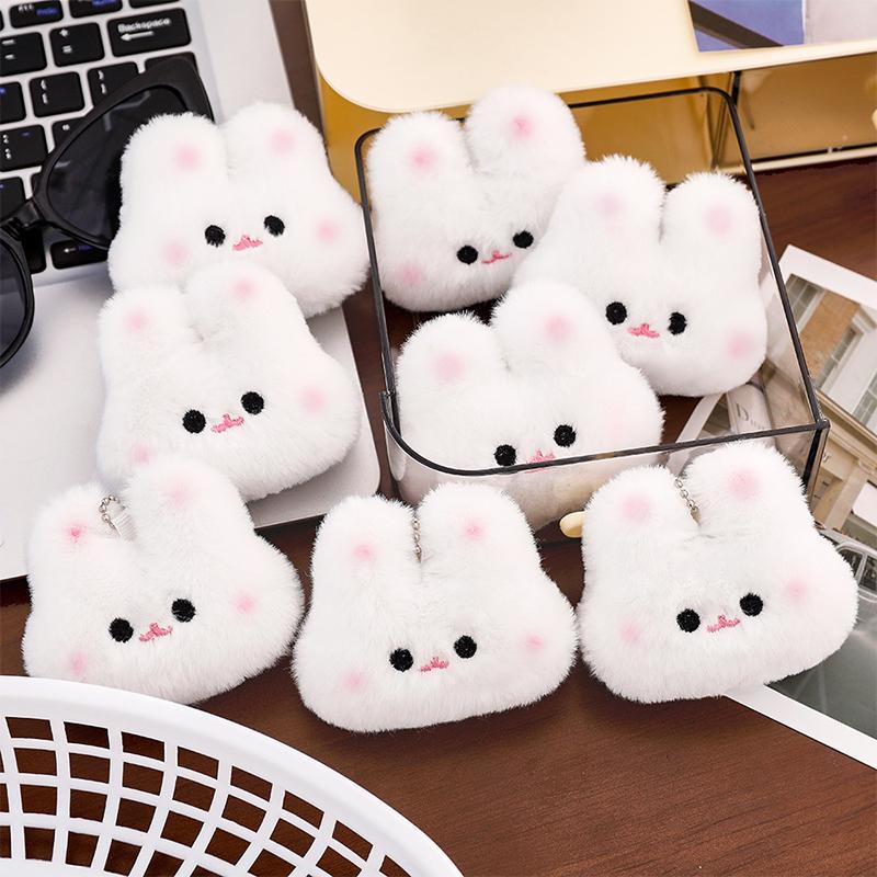 Мультяшный плюшевый кролик-румянец брелок кавайная милая кукла игрушка сумка кулон брелок брелок аксессуары для женщин пар подарок