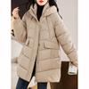 Winter Women Hooded Jackets Thicken Warm Padded Coats Casual Long Parkas Clothes Loose Outerwear