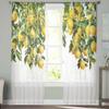 Летние акварельные лимонные тюльные шторы для спальни, роскошные шторы для домашнего декора в гостиной, шифоновые панели