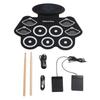 9 Pads Electronic Drum Set 2 Stereo Speakers Portable USB Roll Up MIDI Practice Drum Pad for Childre