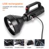 Powerful 10W LED Flashlight USB Rechargeable Torch Outdoor Waterproof Portable Camping Spotlights Built-in 18650 Lithium Battery