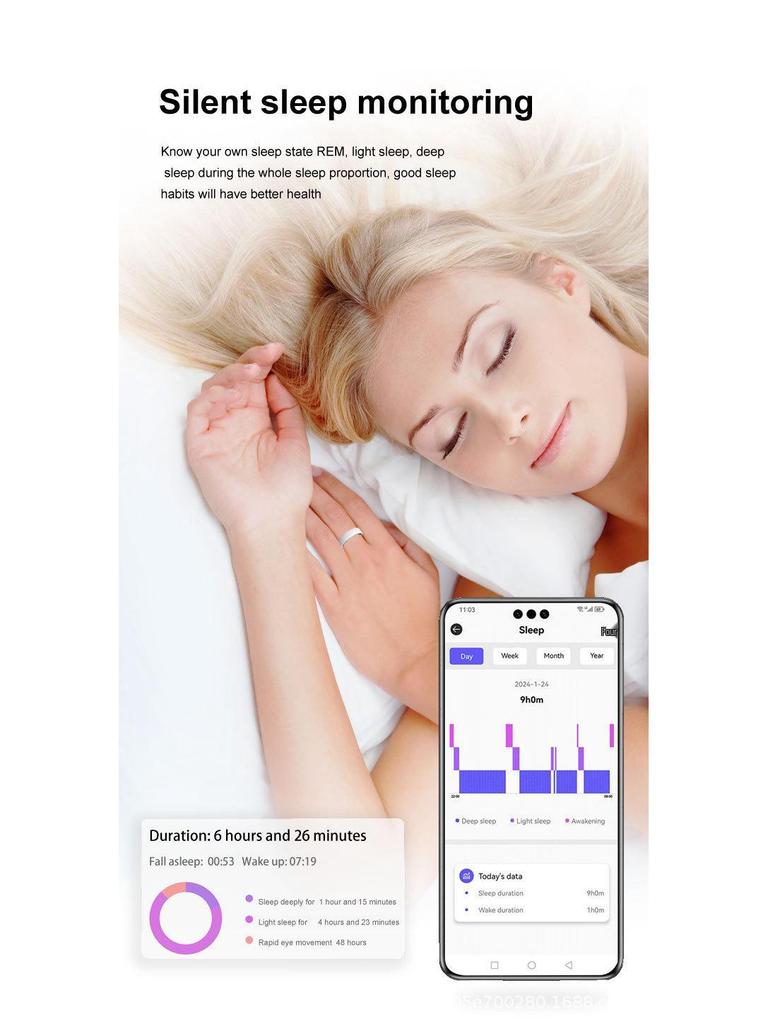 Многофункциональное умное кольцо: NFC-доступ, Пульс, Водонепроницаемость, Мониторинг сна и здоровья