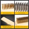 12 PCS Wire Brush Set with Wood Handle Stainless Steel Wire Scratch Brush for Cleaning Rust Removal
