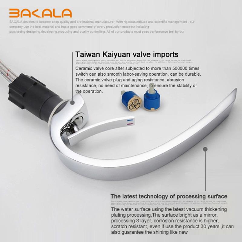 BAKALA Washbasin Design Bathroom Faucet Mixer Waterfall Hot and Cold Water Taps For Basin Of Bathroom F6101-1