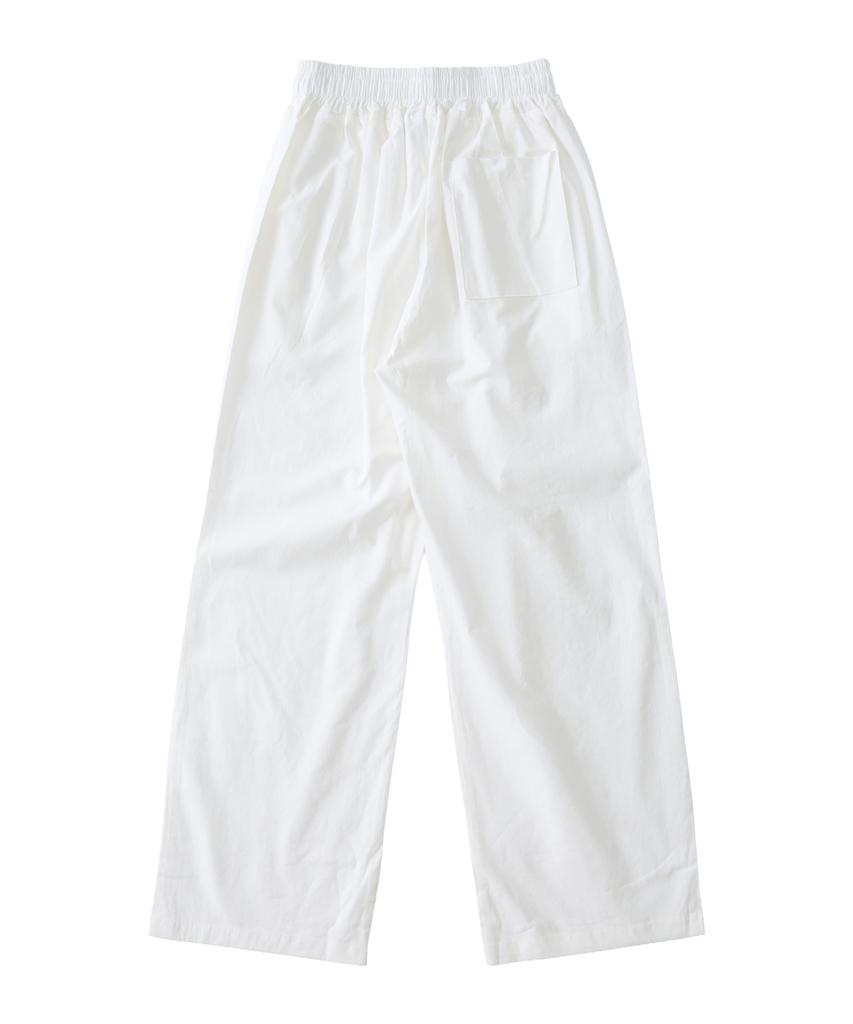 ANALOG MOOD Linen-Like Wide Pants (White)