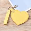 Love Heart Shape Makeup Mirror Waterproof Faux Leather Vanity Mirror Keychain Portable Travel Women Handheld Cosmetic Mirror Bag Pendant