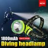 Professional Diving Headlamp Diving 100M Strong Light LED Headlight IPX8 Waterproof Scuba Head Lamp Amphibious Portable Lantern