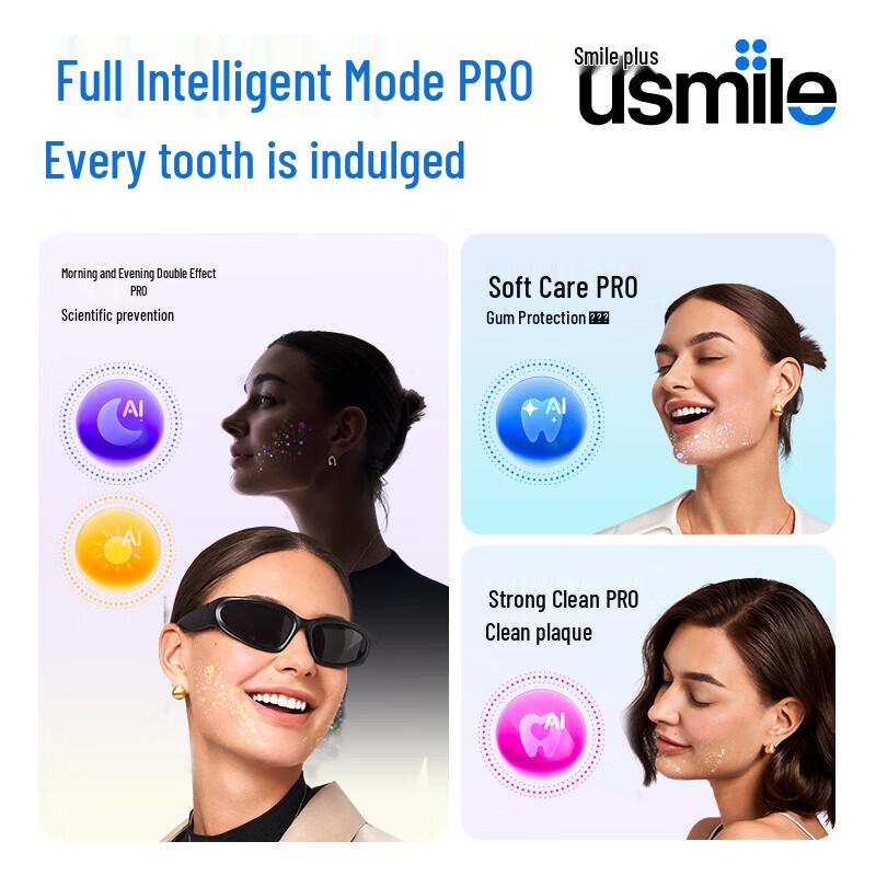 usmile Умная электрическая зубная щетка Y30 Pro, штекер CN (адаптер в комплекте)