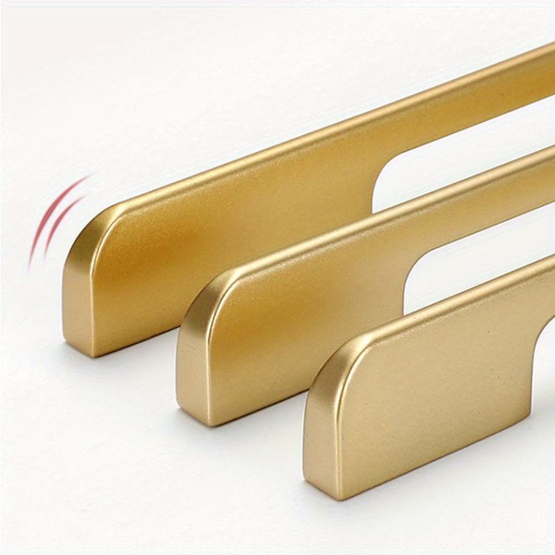6 шт. Ручки для шкафов из алюминиевого сплава, песочно-золотые, ручки для шкафов и ящиков, мебельная фурнитура с крепежными винтами