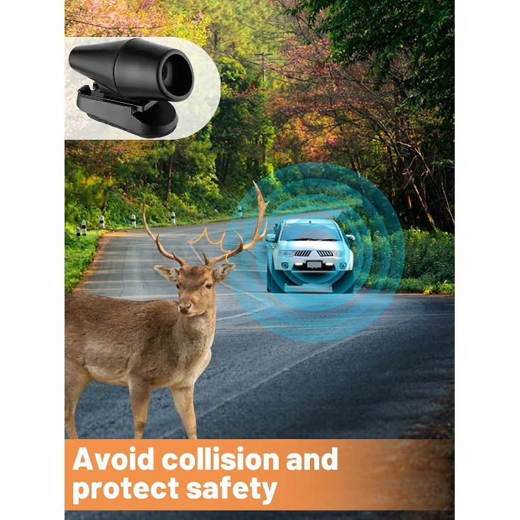 4PCS Wind & Ultrasonic Deer Safe Whistles For Vehicles - Deer Horn With Self-Adhesive Tape, Automotive Safety Kits For Car Avoid Collisions