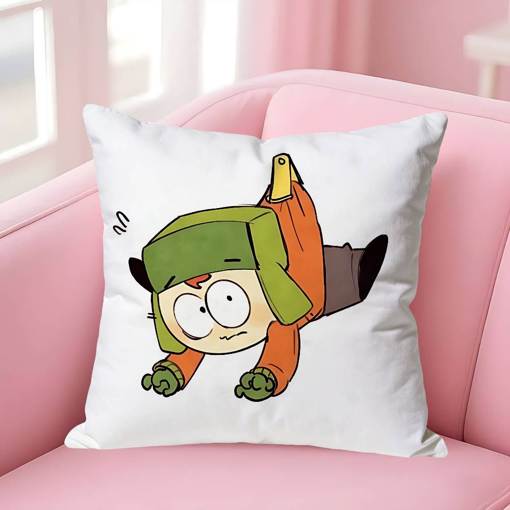 Funny SSouth ParksS Anime Celebrity Merchandise AllMatch Printed Pillow Case Sofa Car Office Room Decoration Protector