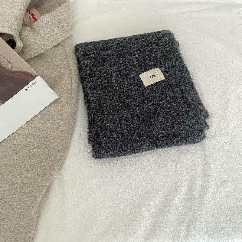 Чистые цветные воспоминания ~ Мягкий и липкий лейбл-имитация кашемирового шарфа: Трикотаж унисекс в стиле ретро для теплого и модного образа