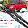 Для Hyundai Getz TB Click 2006 ~ 2011 комплект щеток стеклоочистителя спереди и сзади, щетки для очистки лобового стекла автомобиля