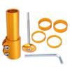 Mountain Bike Stem Riser Extension Aluminum Alloy Bicycle Front Fork Tubes Extender for Mountain Road BicycleYellow