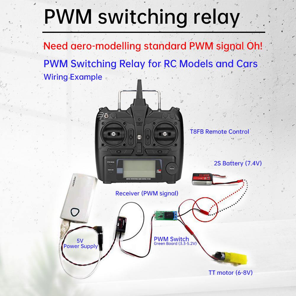 5V-12V RC Реле Переключатель PWM Электронный Модуль Контроллер Навигационных Огней 1-канальная Плата Реле Приемник Универсальные DIY Компоненты Реле 5