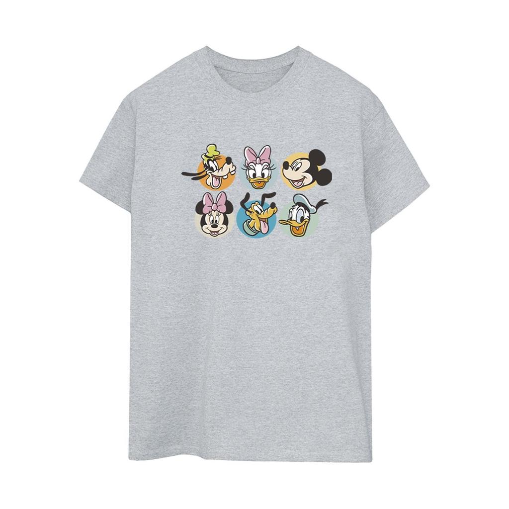 Disney Женская/женская хлопковая футболка с изображением Микки Мауса и друзей-бойфренда