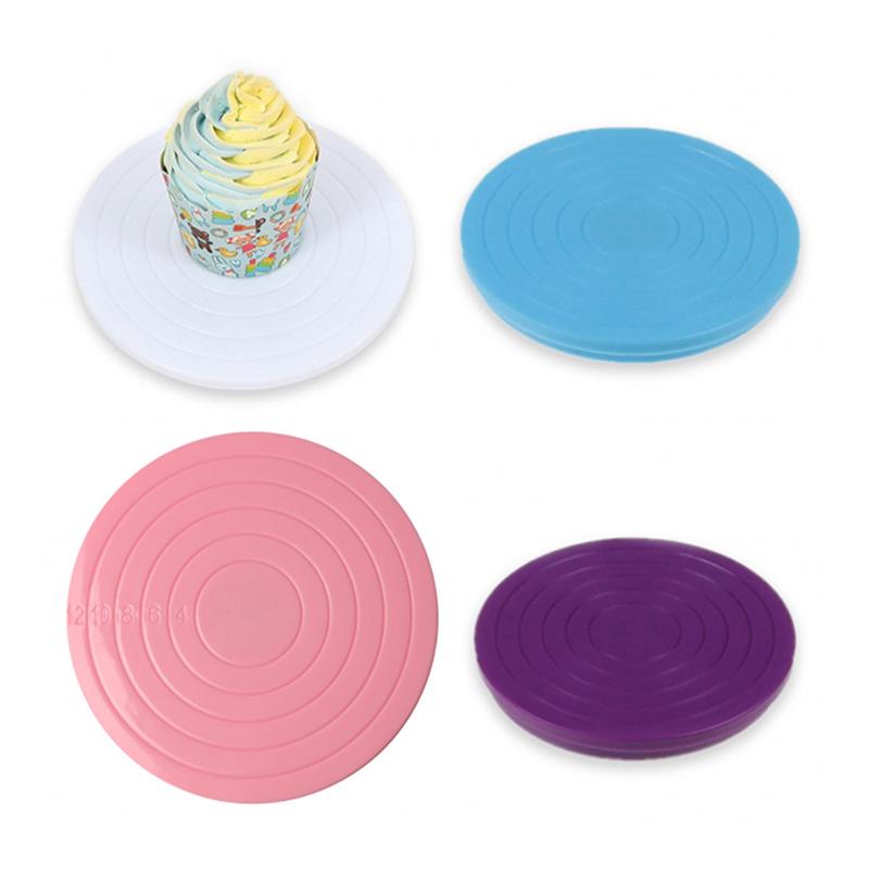 1 шт., кухонная сковорода, инструмент для выпечки, пластиковая тарелка для торта, вращающийся противоскользящий круглый стол для торта, поворотный стол для украшения торта