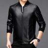 Baseball Collar Leather Jacket for Men Autumn and Winter New Korean Style Slim Loose Casual Motorcycle Jacket Jacket