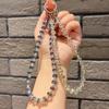 1Pc High-End Luxury Hand-Beaded Wrist Chain Mobile Phone Lanyard With Short Water Drop Crystal Pendant Hand-Held Hanging Chain