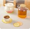Silicone Placemat Flower Heat Resistant Blossom Coffee Cup Coaster Heat Insulation BowlMat for Table Pot Holder Pad Cup Placemat