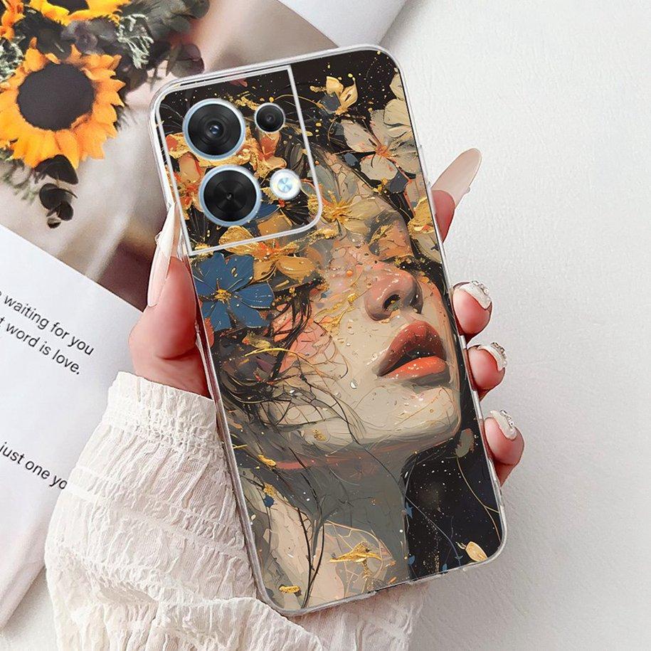 For OPPO Reno 8 Case CPH2359 Cover Cute Cartoon Cat Carp Lion Soft Silicone Shockproof Bumper For OPPO Reno8 Pro 5G CPH2357 Capa